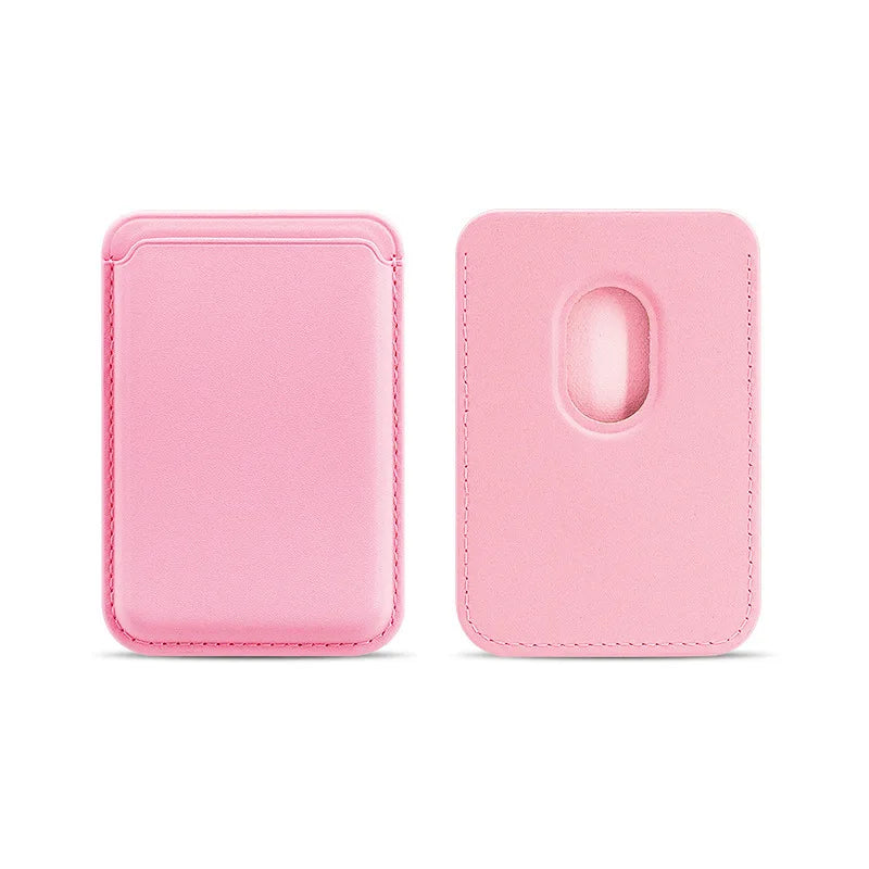 Snap-On Magnetic Leather Card Holder