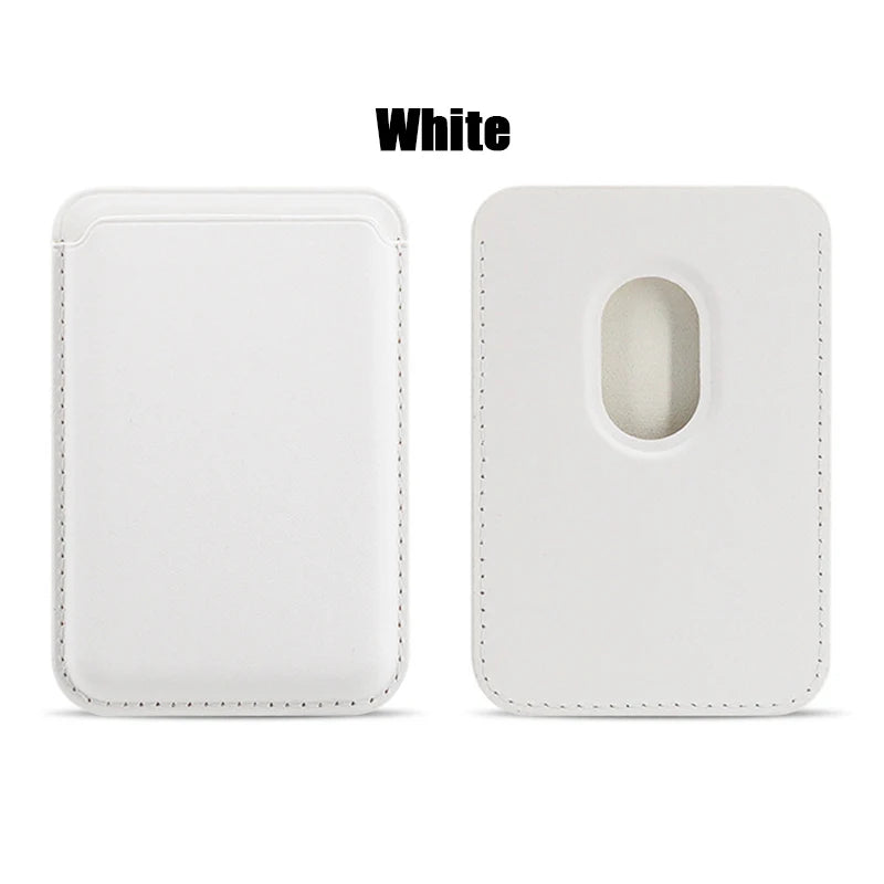 Snap-On Magnetic Leather Card Holder