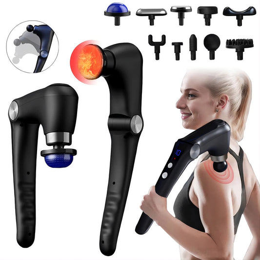 OmniGrip™ 90° Adjustable Percussion Massager – Multi-Angle Deep Tissue Massage Gun for Hard-to-Reach Muscle Recovery