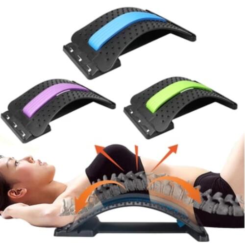 LumbarDecompress™ Back Stretcher & Massager – Multi-Level Spinal Traction Device for Lower Back Pain Relief