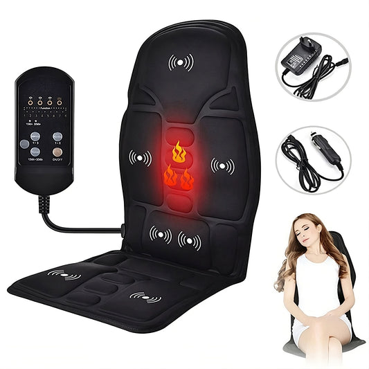 DeskComfort™ Full-Body Heated Massage Seat Pad – Orthopedic Chair Cushion with Targeted Vibration & Thermal Therapy