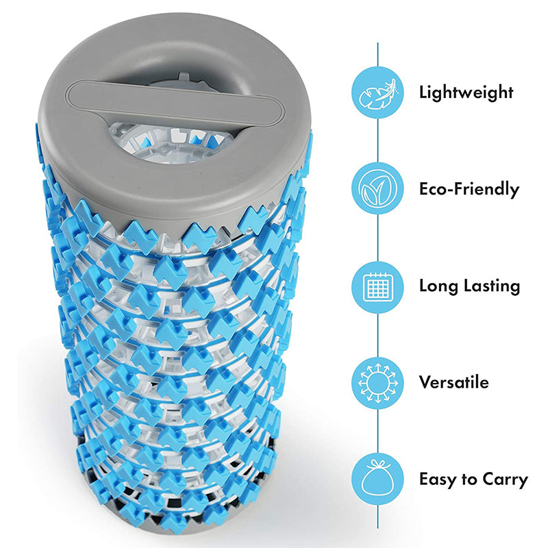 FlexiRoll™ Collapsible Deep-Tissue Foam Roller – Space-Saving Grid Trigger Point Roller for Athletic & Mobility Recovery