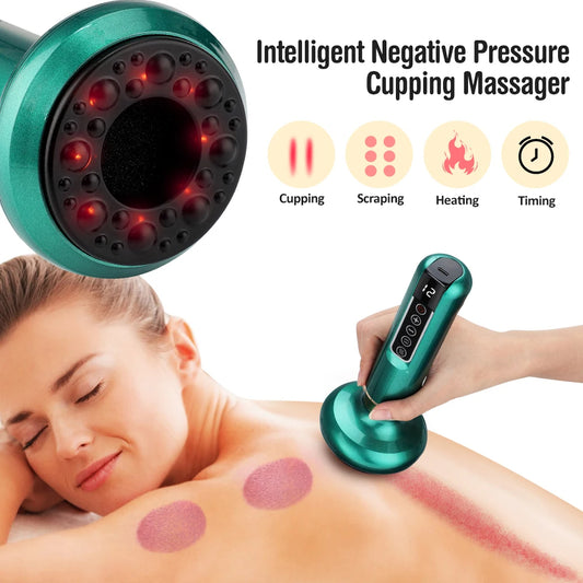 CuppingPulse™ Smart Infrared Recovery Massager – Dynamic Electric Cupping Device with Red Light Therapy