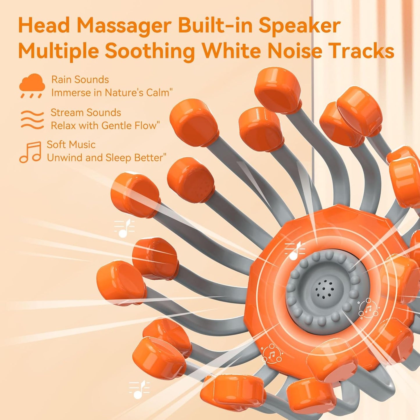 NeuroCalm™ Multi-Point Scalp Massager – Electric Electric Head Stimulation Device with Stress & Tension Relief Nodes