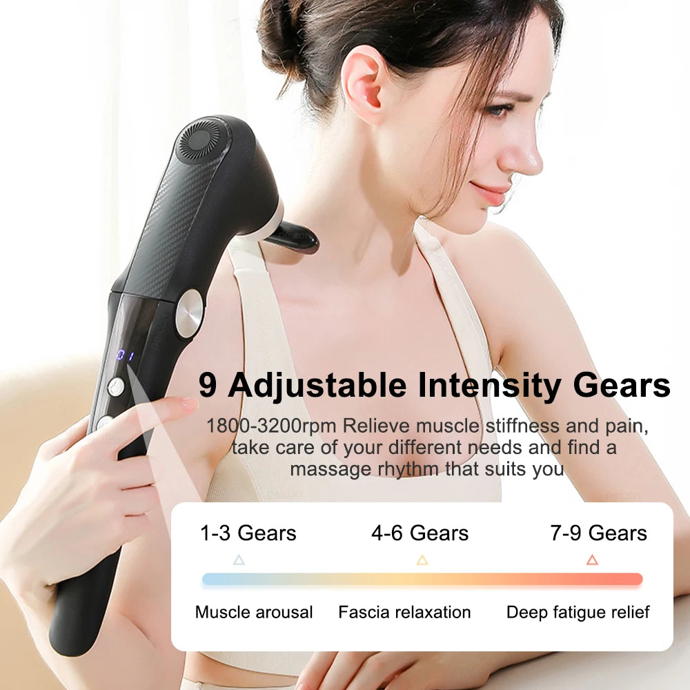 OmniGrip™ 90° Adjustable Percussion Massager – Multi-Angle Deep Tissue Massage Gun for Hard-to-Reach Muscle Recovery