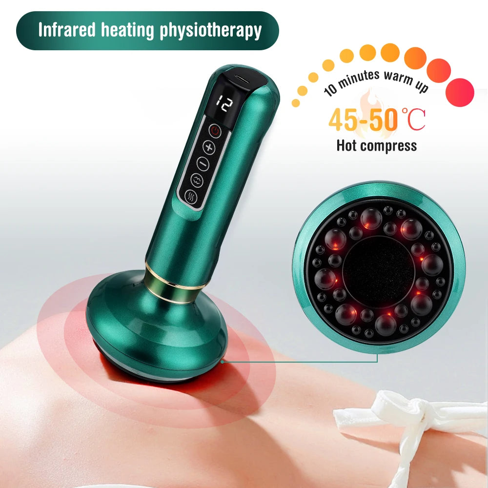 CuppingPulse™ Smart Infrared Recovery Massager – Dynamic Electric Cupping Device with Red Light Therapy