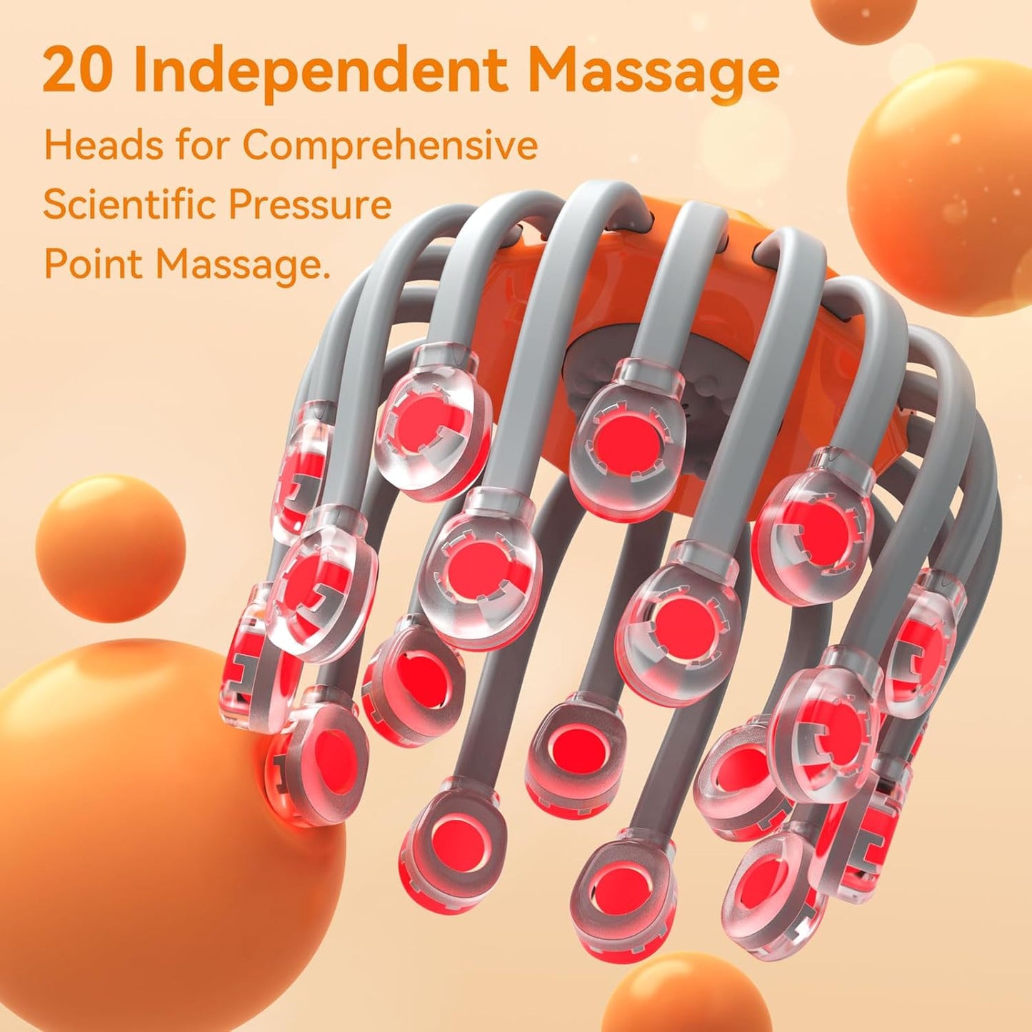 NeuroCalm™ Multi-Point Scalp Massager – Electric Electric Head Stimulation Device with Stress & Tension Relief Nodes