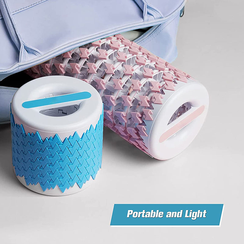 FlexiRoll™ Collapsible Deep-Tissue Foam Roller – Space-Saving Grid Trigger Point Roller for Athletic & Mobility Recovery
