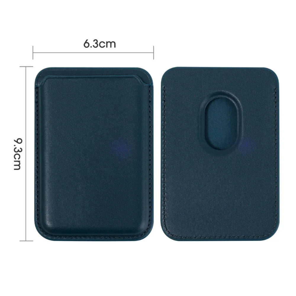 Snap-On Magnetic Leather Card Holder