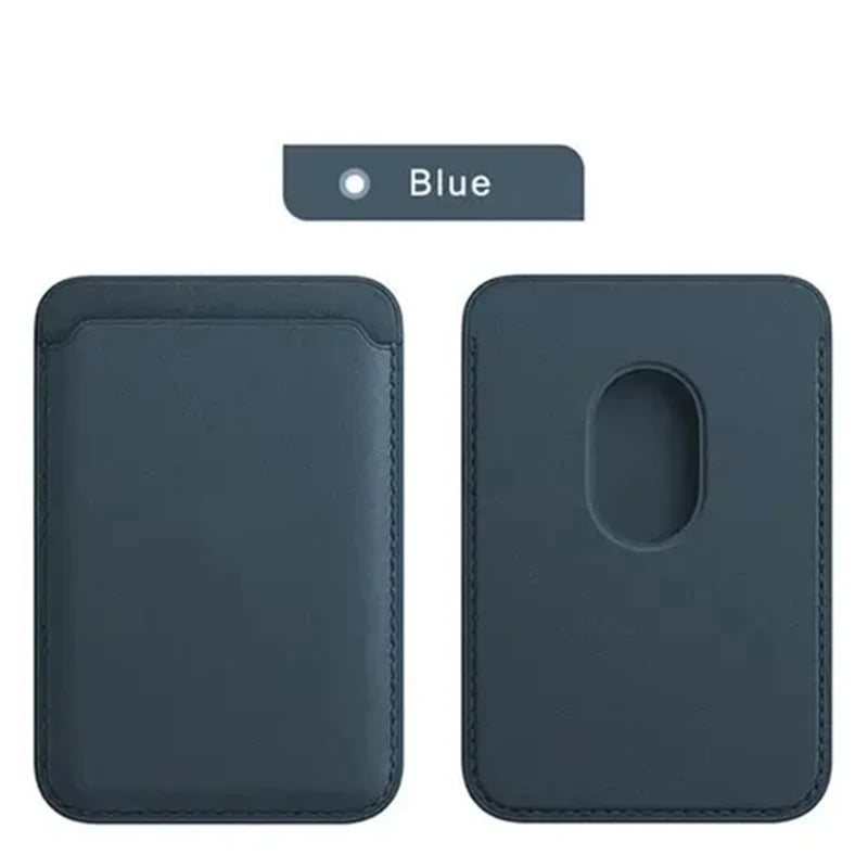 Snap-On Magnetic Leather Card Holder